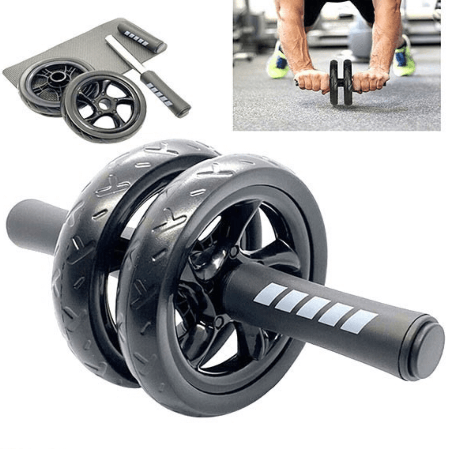 Ab Roller Wheel with Kneeling Pad for Abdominal and Core Strength Trai